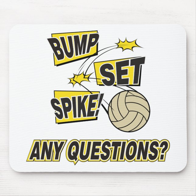 Stoß-Set-Spitzen-Volleyball-Geschenk Mousepad (Vorne)