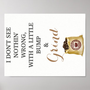 Stoß-und Schleifen-Küchen-Wortspiel-Wand-Kunst Poster