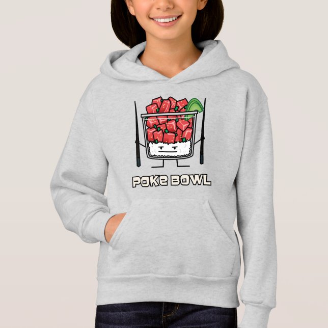 Stoßen Sie Salatessstäbchen aku roher Fische Hoodie (Vorderseite)