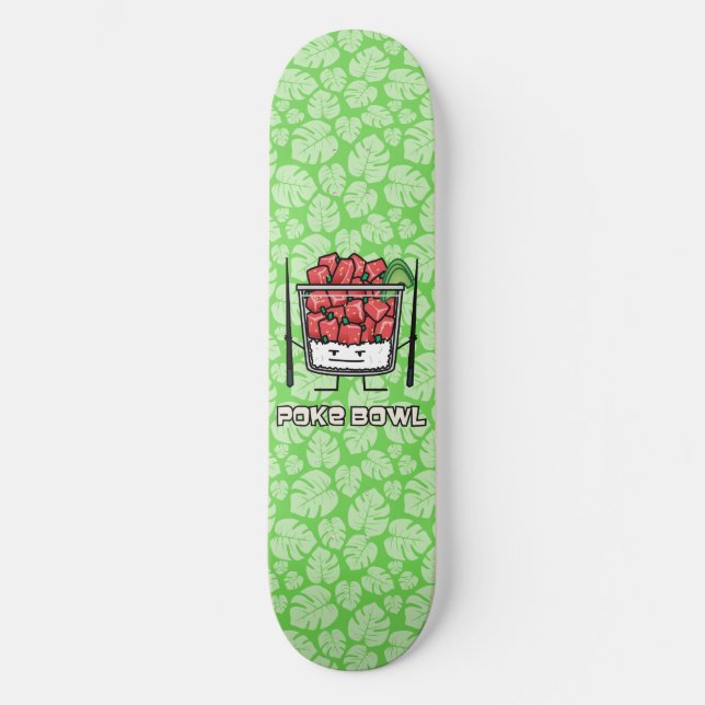Stoßen Sie Salatessstäbchen aku roher Fische Skateboard (Vorderseite)