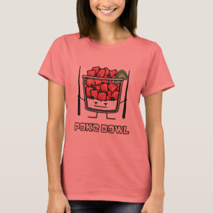 Stoßen Sie Salatessstäbchen aku roher Fische T-Shirt