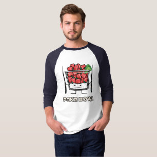 Stoßen Sie Salatessstäbchen aku roher Fische T-Shirt