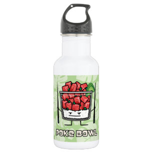 Stoßen Sie Salatessstäbchen aku roher Fische Trinkflasche