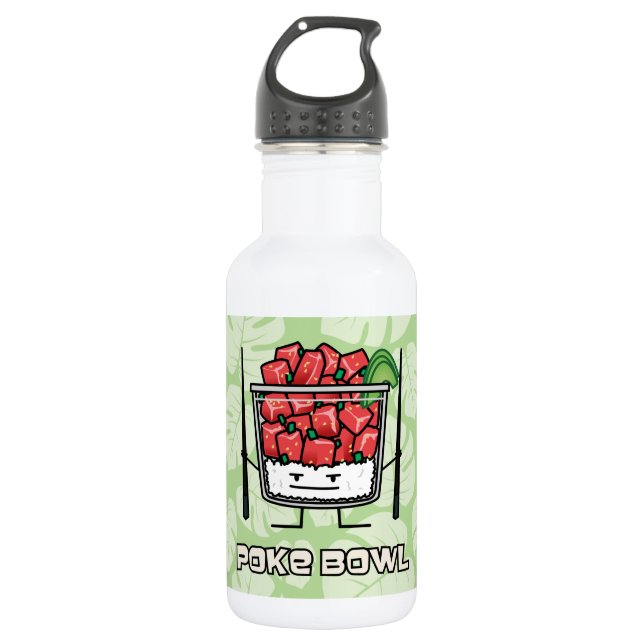 Stoßen Sie Salatessstäbchen aku roher Fische Trinkflasche (Vorderseite)