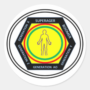 Stoßfänger/Fensteraufkleber Alle Generationen Runder Aufkleber