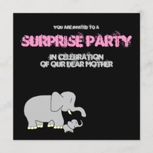 Stoßzahn-Liebe-beste Mama! Überraschungs-Party Einladung