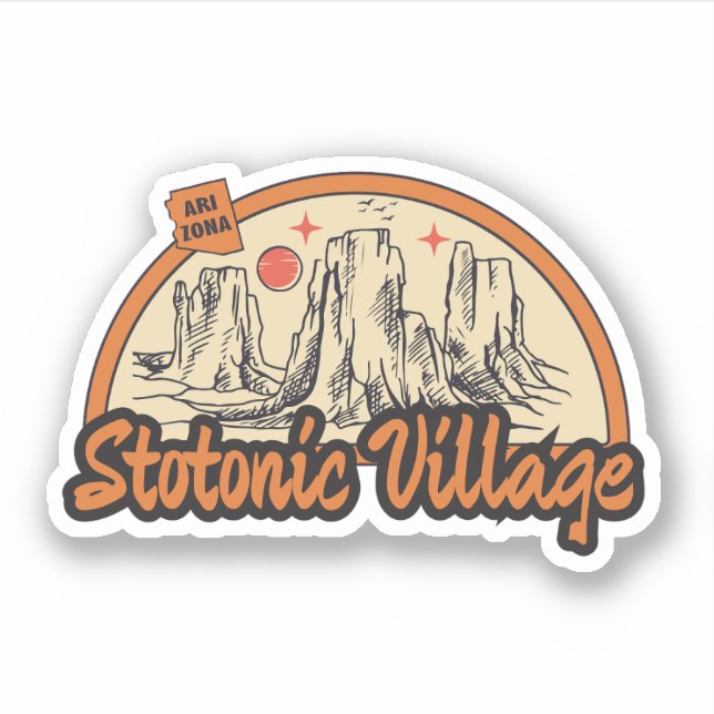 Stotonic Village, Arizona Sticker (Vorderseite)