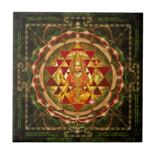 Stotram auf Devi Lakshmi - Shri Yantra- Fliese