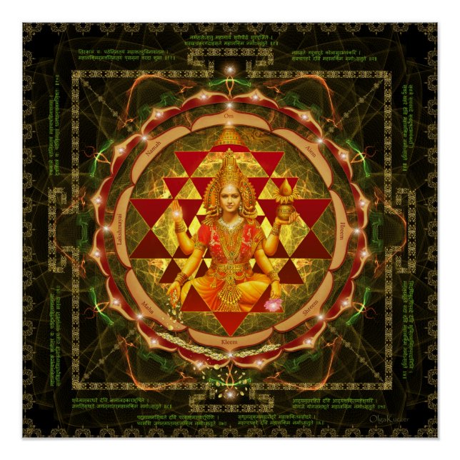 Stotram auf Devi Lakshmi - Shri Yantra- Mahalakshm Poster (Vorderseite)