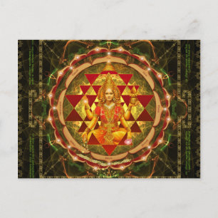 Stotram auf Devi Lakshmi - Shri Yantra- Mahalakshm Postkarte