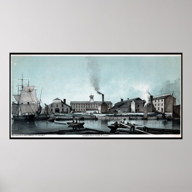 Stove Works Factory Wharf Philadelphia PA Print Poster (Vorne)