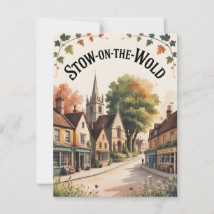 Stow on the Wold im Vintage-Stil Postkarte