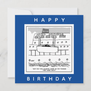 Stowaways auf einem Kreuzfahrtschiff. Funny Cruise Karte