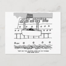 Stowaways auf einem Kreuzfahrtschiff Postkarte