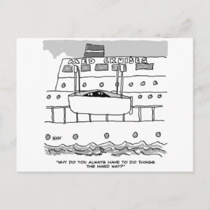 Stowaways auf einem Kreuzfahrtschiff Postkarte