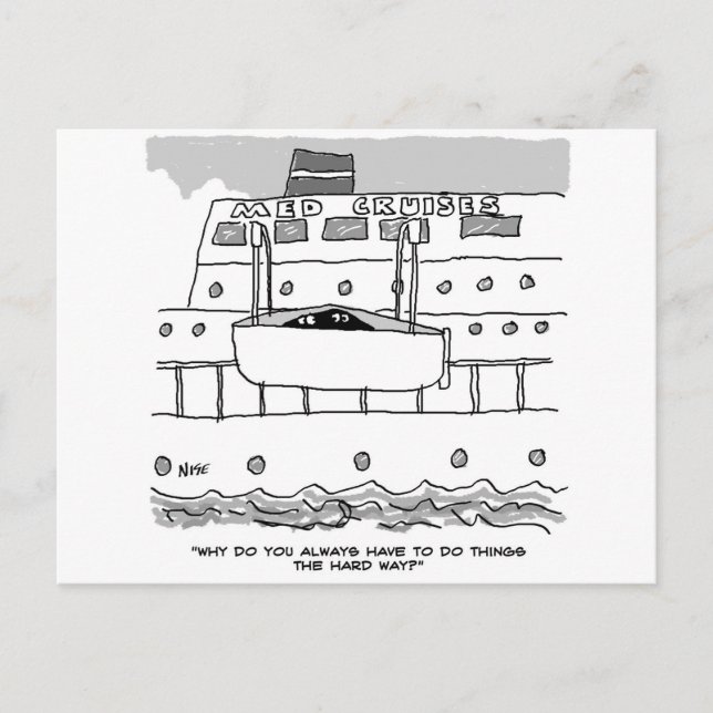 Stowaways auf einem Kreuzfahrtschiff Postkarte (Vorderseite)