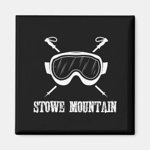 Stowe Berg Vermont Skifahrer Skifahren Ski rustika Magnet