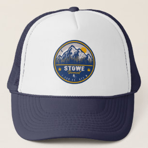 Stowe Mountain Vermont Retro Sunset Ski Souvenir Truckerkappe