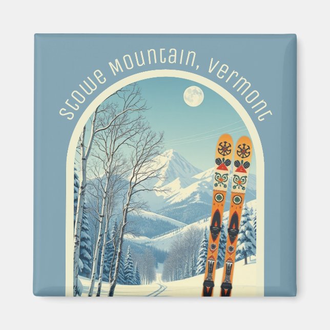 Stowe Mountain Vermont Skiurlaub Magnet (Vorne)