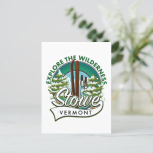 Stowe Vermont, Erkunde das Wilderness-Skiposter. Postkarte