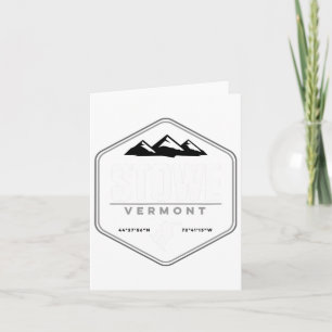 Stowe Vermont Grafik Vintage Snowboard T-Shirt Karte