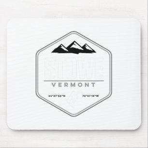Stowe Vermont Graphic Vintag Snowboarding T Mousepad