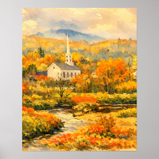 Stowe Vermont Herbst  Poster (Vorne)