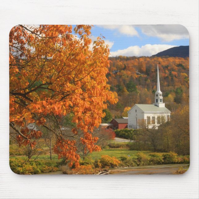 Stowe Vermont im Herbst Mousepad (Vorne)