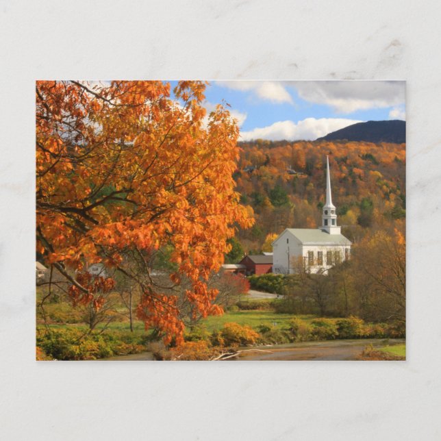 Stowe Vermont im Herbst Postkarte (Vorderseite)