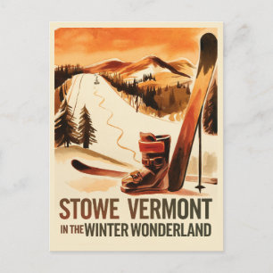 Stowe Vermont im Winterwunderland Postkarte
