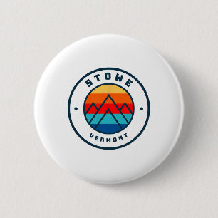 Stowe Vermont Skifahren Snowboardfahren Ski Famili Button