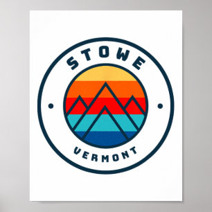 Stowe Vermont Skifahren Snowboardfahren Ski Famili Poster