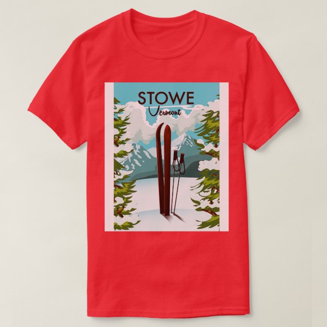 Stowe Vermont Skitechnik T-Shirt (Design vorne)