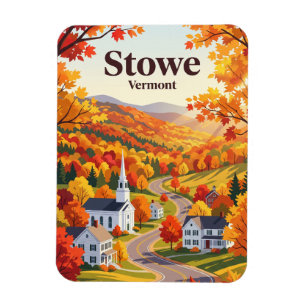 Stowe, Vermont, USA, Herbstlaub Magnet