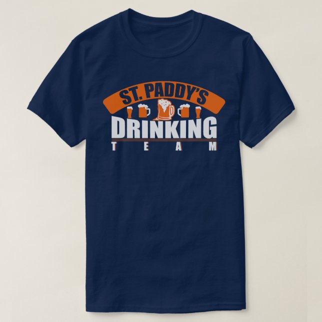 Stpaddy Trink Team weiß T-Shirt (Design vorne)