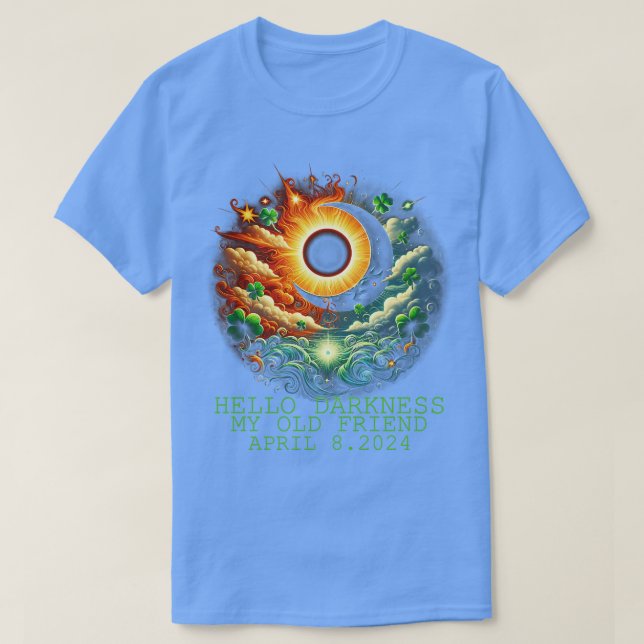 StPatricks day solar eclipse april 08 2024 T-Shirt (Design vorne)