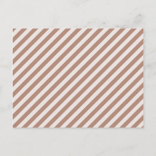 [STR-BRO-1] Braun und weiß gestreift Postkarte