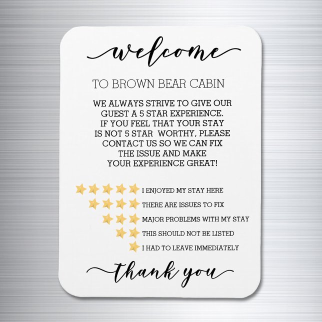 STR Kurze Laufzeit Rent-Vacation Rating System Sta Magnet (Von Creator hochgeladen)