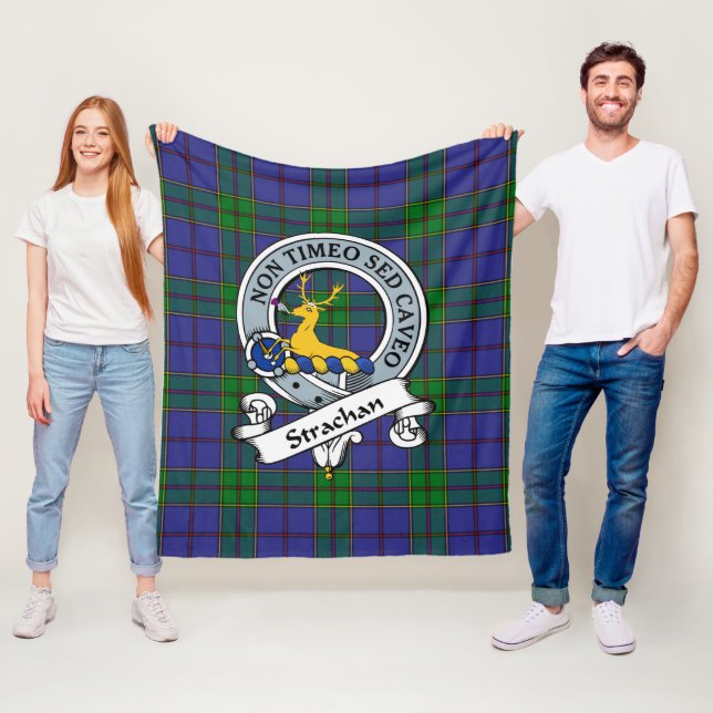 Strachan Clan Abzeichen Tartan Kariert Fleecedecke (Beispiel)