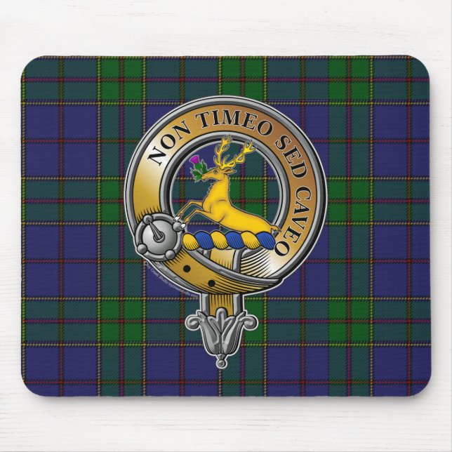 Strachan Tartan & Abzeichen Mousepad (Vorne)