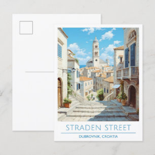 Straden Straße Dubrovnik Kroatien Reise Postkarte