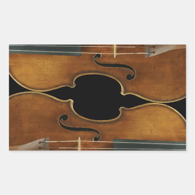 Stradivari Duo Rechteckiger Aufkleber (Vorderseite)