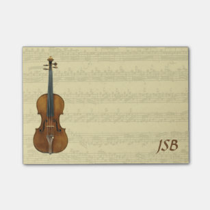 Stradivari Violine Bach Partita Post-it Klebezettel
