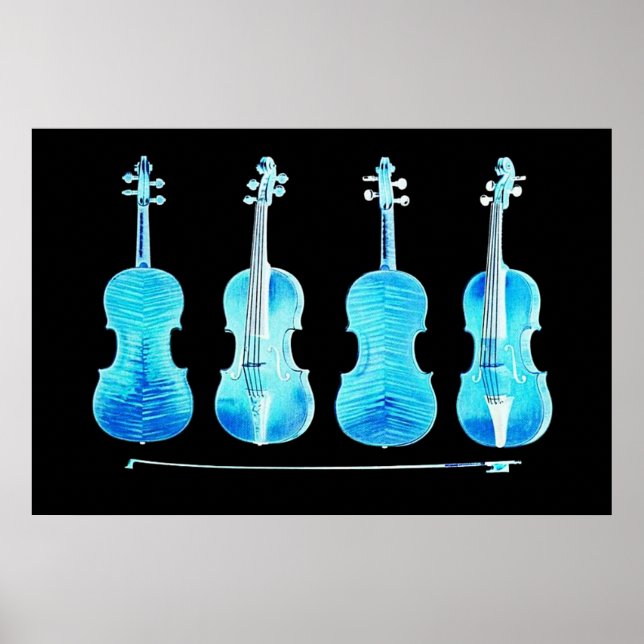 Stradivarius Geigen und Bugblauer Poster AB 8.99 (Vorne)