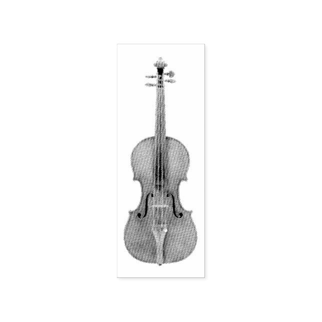 Stradivarius Violin Etched Look Reproduction Gummistempel (Prägung)