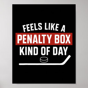 Strafbank Artiger Tag Minimalistischer Hockey Stim Poster