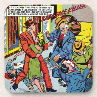 Strafe für Baby Face Crisis Vintage Comicen Getränkeuntersetzer