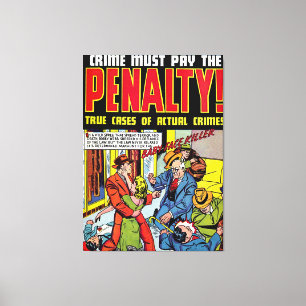 Strafe für Baby Face Crisis Vintage Comicen Leinwanddruck