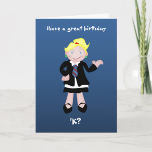 Straffälliges Puppen-Schulmädchen Karte