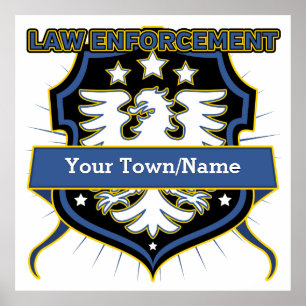 Strafverfolgung Heraldry Wappen Poster